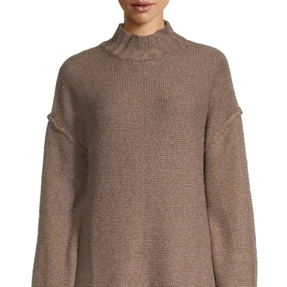 NEW! Olive & Oak Mockneck Sweater in Mocha Bisque